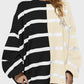 Striped Round Neck Long Sleeve Sweater