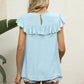 Spliced Lace Ruffled Blouse