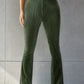 Ribbed High Waist Flare Pants