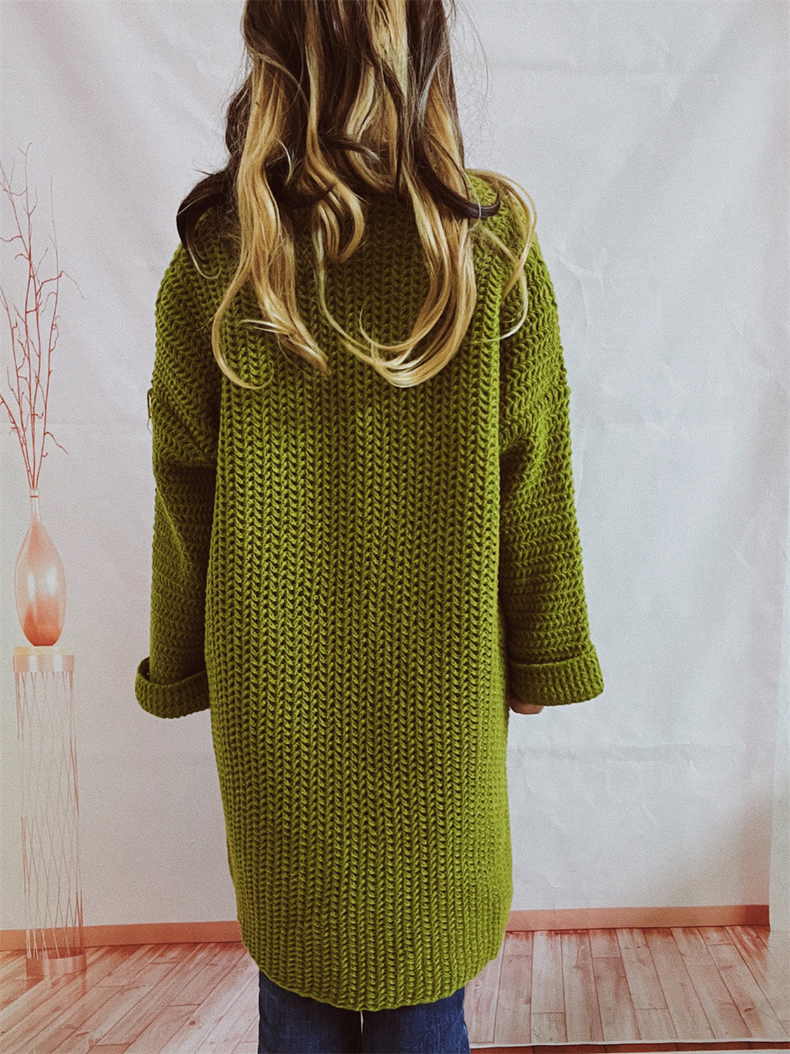 Open Front Cardigan with Pockets