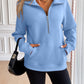 Ivy Lane Half Zip Raglan Sleeve Sweatshirt