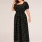 Plus Size Polka Dot Square Neck Dress