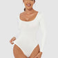 Full Size Scoop Neck Long Sleeve Bodysuit