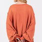 SAGE + FIG Mineral Wash Side Slit Oversized Sweatshirt