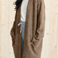 Open Front Long Sleeve Cardigan with Pockets