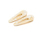 2 Pack Teardrop Hair Clip in Gold Shell