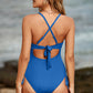 Cutout V-Neck Spaghetti Strap One-Piece Swimwear