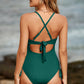 Cutout V-Neck Spaghetti Strap One-Piece Swimwear