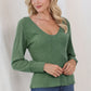 Scoop Neck Long Sleeve Top