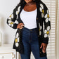 Floral Button Down Longline Cardigan