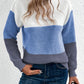 Color Block Boat Neck Sweater