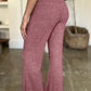 Ribbed High Waist Flare Pants