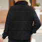 Pocketed Zip Up Turtleneck Vest Coat