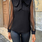 Tie Neck Long Sleeve Blouse