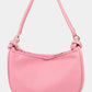 Fame PU Leather Basket Weave Half Moon Bag