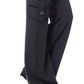 Mid Waist Pants with Pockets