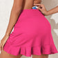 Ruched Elastic Waist Swim Skirt