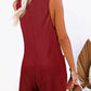 Full Size Pocketed Scoop Neck Sleeveless Romper