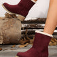 Thermal Fuzzy Block Heel Boots