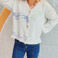 Multi-color Button Up Long Sleeve Cardigan