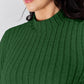 Basic Bae Full Size Ribbed Mock Neck Long Sleeve T-Shirt