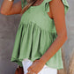 Full Size Ruffled Square Neck Cap Sleeve Blouse