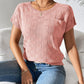 Round Neck Short Sleeve Knit Top