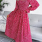 Smocked Square Neck Flounce Sleeve Dress