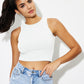 Round Neck Cropped Tank