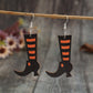 Wooden Witch Boots Earrings