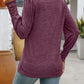 Decorative Button Round Neck Long Sleeve T-Shirt