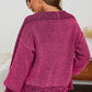 Waffle-knit Pocketed Open Front Cardigan