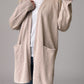 Open Front Long Sleeve Cardigan with Pockets