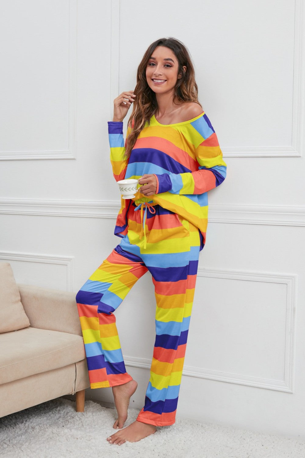 Striped Pajama/Lounge Set