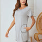 Round Neck Short Sleeve Lounge Dress