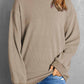 Round Neck Ribbed Sweatshirt