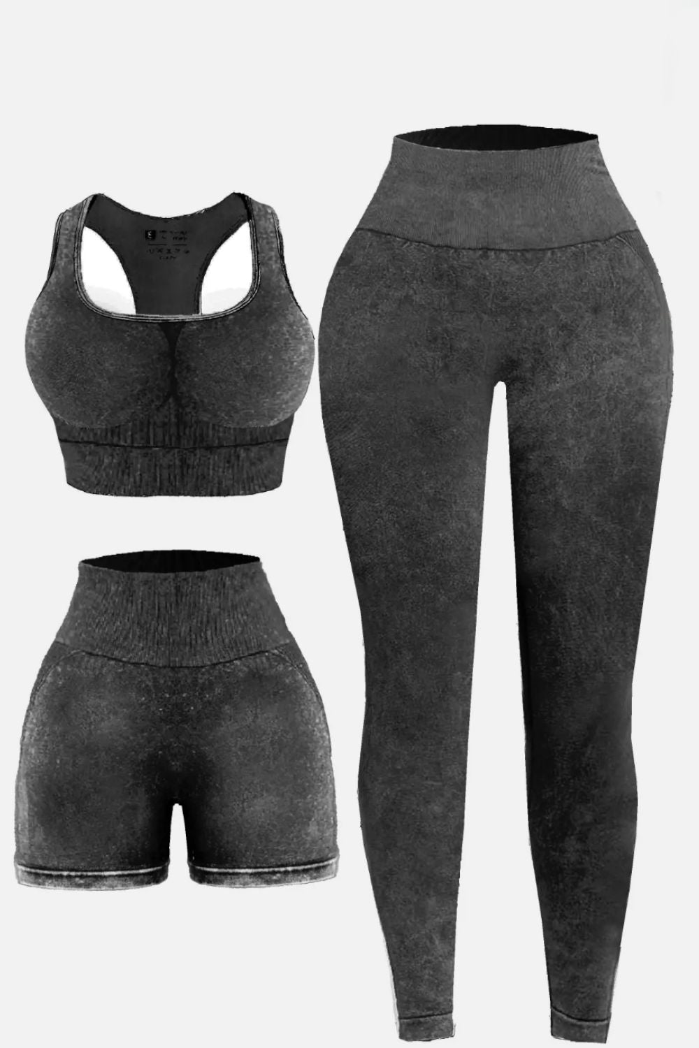 3-Piece Washed Active Set