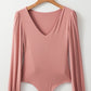 V-Neck Long Sleeve Bodysuit