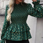 Smocked Flounce Sleeve Layered Blouse