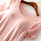 Striped Round Neck Short Sleeve Dress