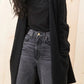 Open Front Long Sleeve Cardigan with Pockets