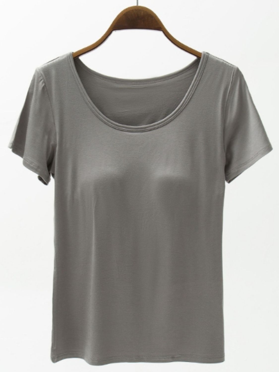 Round Neck Modal T-Shirt with Bra