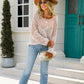 Striped Round Neck Dropped Shoulder Sweater