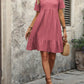 V-Neck Short Sleeve Mini Dress