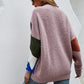 Angel Wings Contrast Button Front V-Neck Cardigan