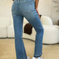 Judy Blue Full Size Mid Rise Destroyed Hem Distressed Jeans