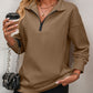 Mandy Zip-Up Dropped Shoulder Sweatshirt