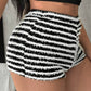 Striped High Waist Shorts