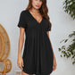 V-Neck Short Sleeve Lounge Dress