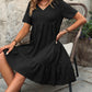 V-Neck Short Sleeve Mini Dress